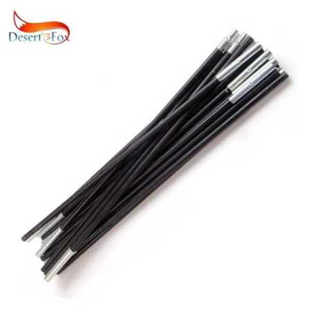 2 Black Fiberglass Tent Poles 6.8mm 3.9 m