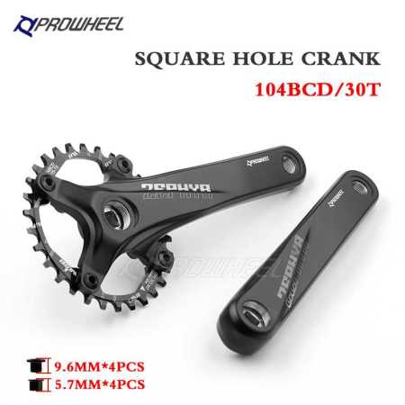 30T PROWHEEL Bicycle Square Hole Sprocket 104BCD 170mm