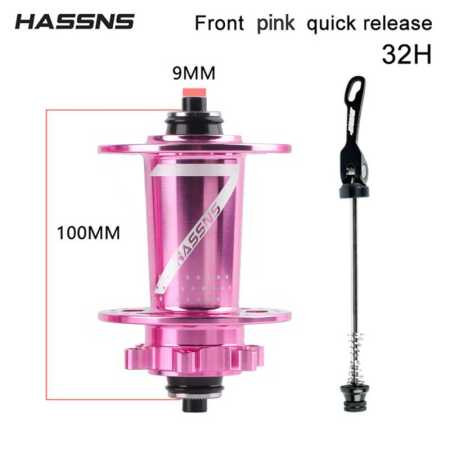32H Front Bicycle Hub 9mm x 100mm Pink Colour