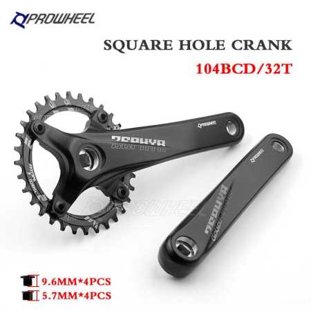 32T PROWHEEL Bicycle Square Hole Sprocket 104BCD 170mm