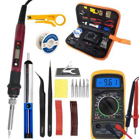 80W Temperature Adjustable Electric Soldering Iron Mega Set