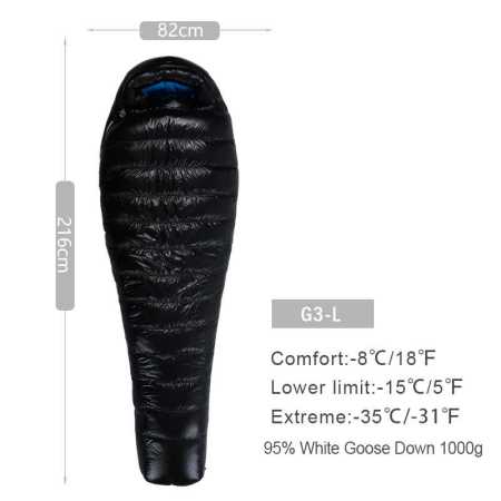 Aegismax G3 Ultralight Sleeping Bag -15 to -8 Degrees Large