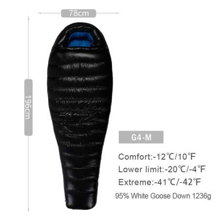Aegismax G4 Ultralight Sleeping Bag -20 to -12 Degrees Medium