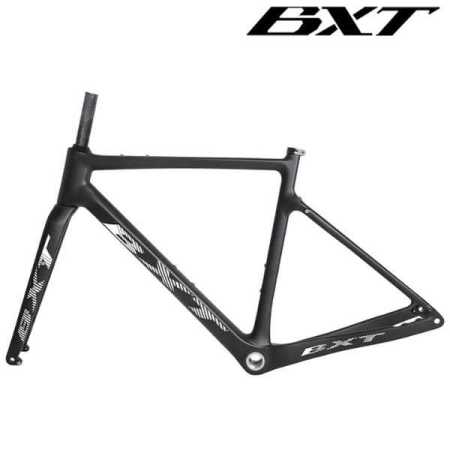 BXT Road Bike Carbon Frameset Black Gloss 49 52 54 and 56cm