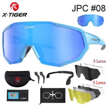 Bike sunglasses with 5 Lens Including Photochromic Lens
