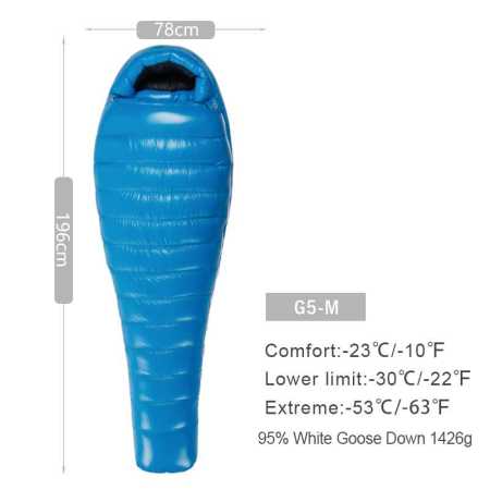Blue G5 Sleeping Bag Medium -30 to -23 Degrees