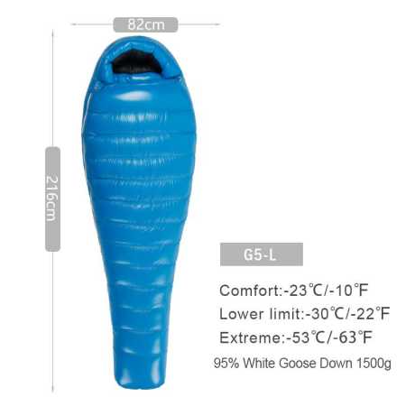 Blue Large G5 Sleeping Bag Medium -30 to -23 Degrees