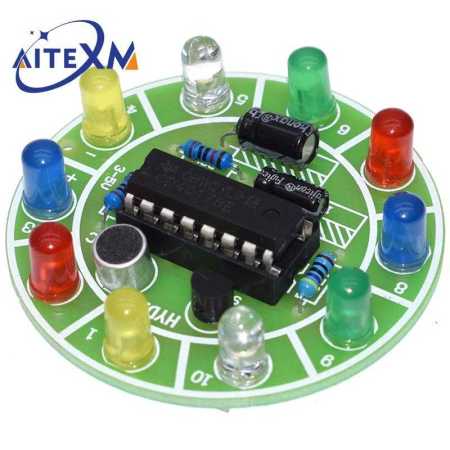 Colourful Voice Controlled Rotating LED Light Kitset