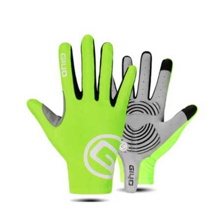 Full Length Bike Gloves Green Color