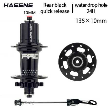HASSNS Hub for Rear with Quick Release Black Color