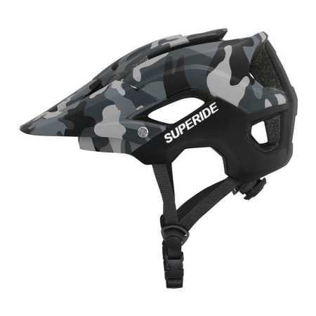 MTB and Road Bike Bicycle Helmet black  and Grey Camo