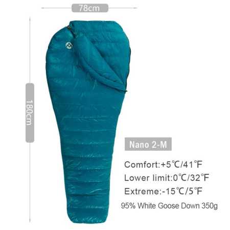 Medium Nano 2 Ultralight Sleeping Bag 0 to 5 Degrees Blue