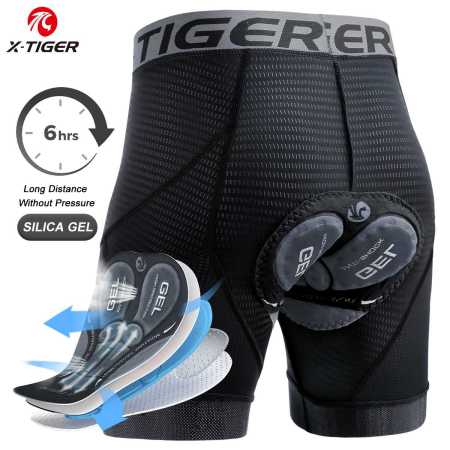Mens Padded Cycling Shorts Gel Padding (XXL) XX Large