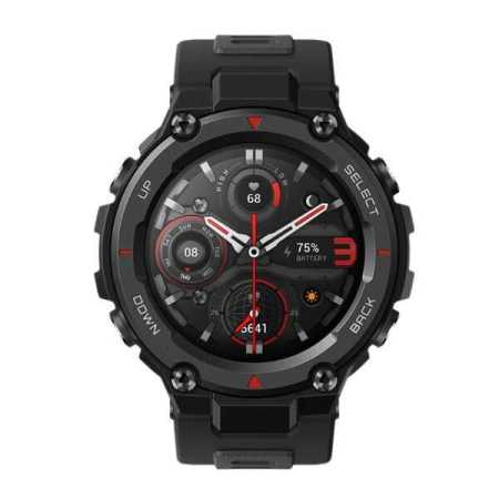 Meteorite Black T Rex Pro Waterproof Smart Watch GPS 18day Battery Life