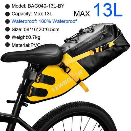 Newboler 13L Waterproof Bike Saddle Bag Extra Large