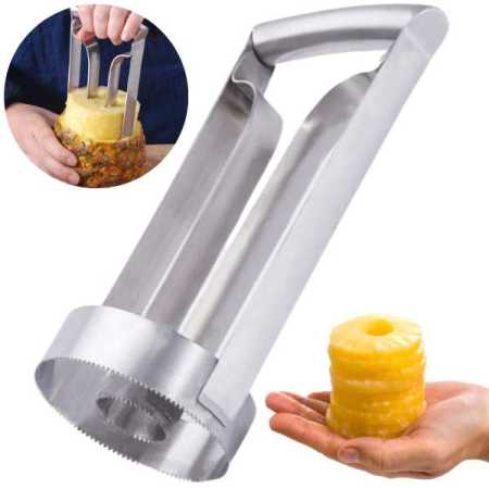 Pineapple Slicer for Coring and Cutting Pineapple Rings Peeler Corer