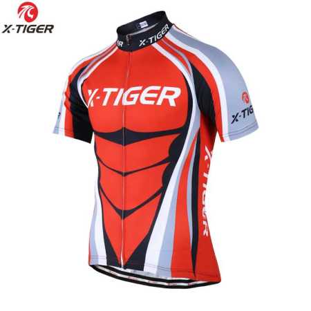 Quick Dry Red Cycling Shirt
