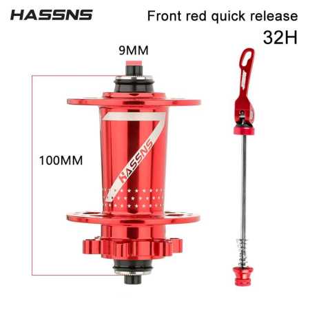 Replacement Bike Hub 9mm x 100m for Front Wheel Red Color