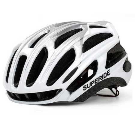 Silver SUPERIDE MTB Helmet for Road and Mountain Biking
