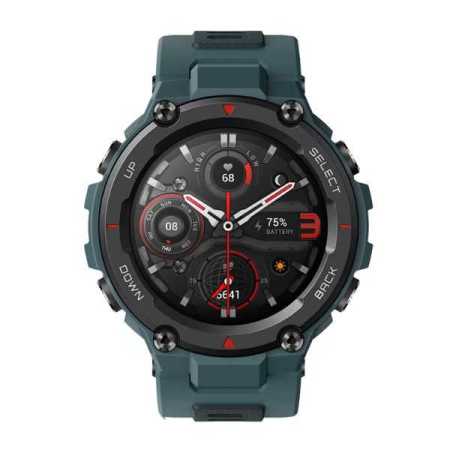 Steel Blue T Rex Pro Waterproof Smart Watch GPS 18day Battery Life