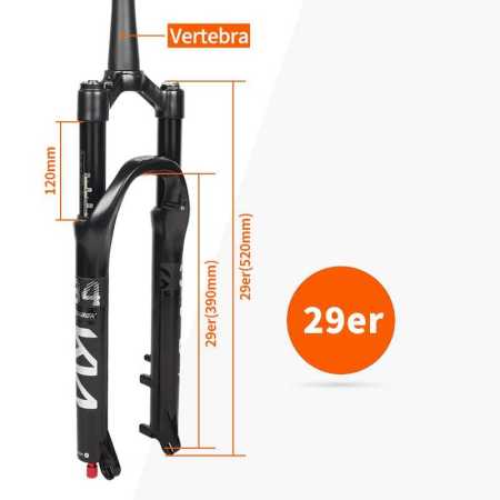TOSEEK KN34 Magnesium Alloy MTB Bicycle Fork 29er Air Suspension Black Colour
