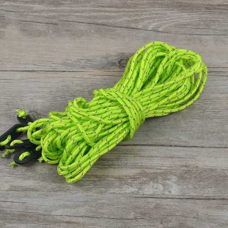 Yellow Reflective Tent Ropes 2m Long 4 Pack